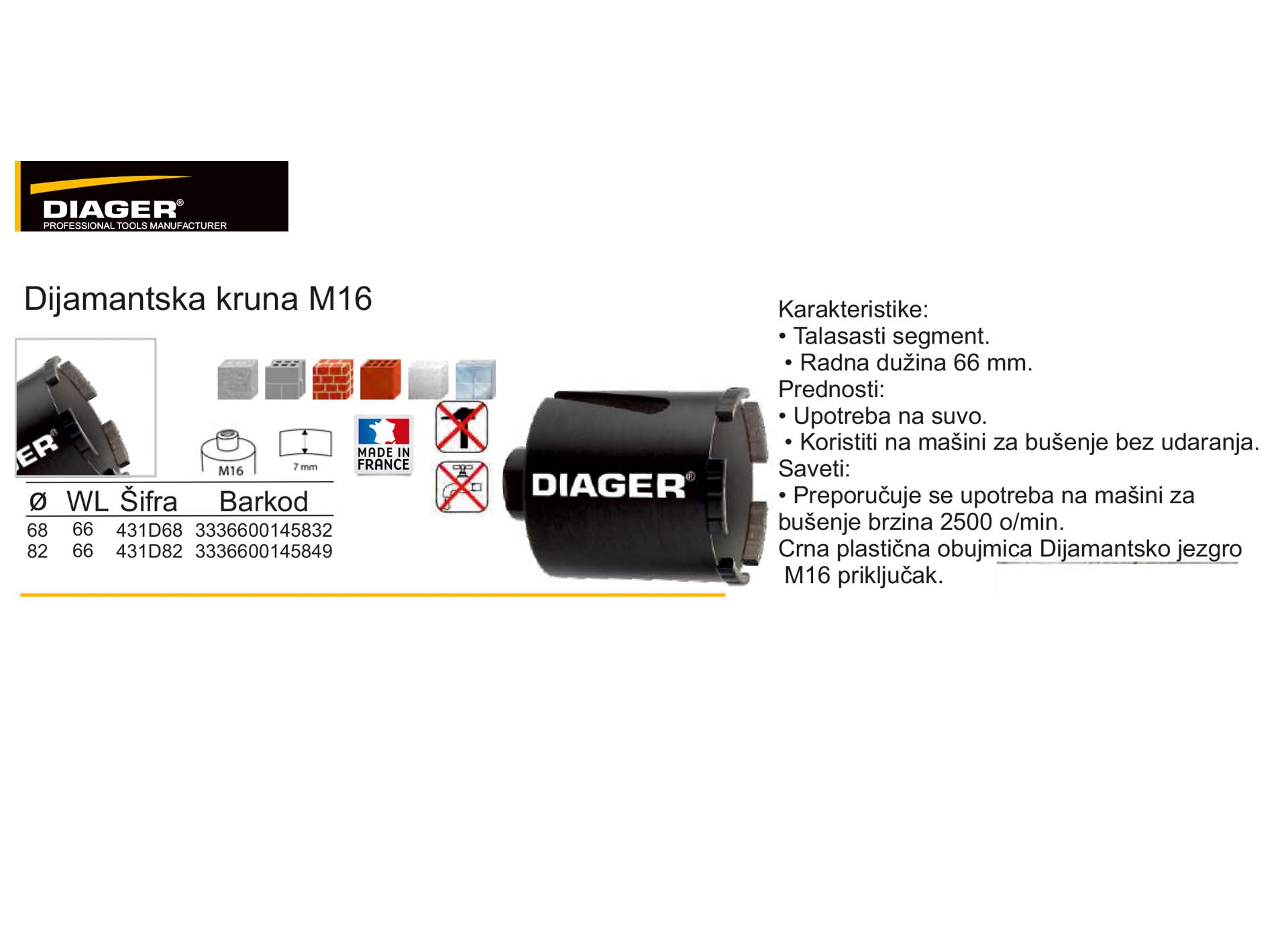 Dijamantska kruna M16