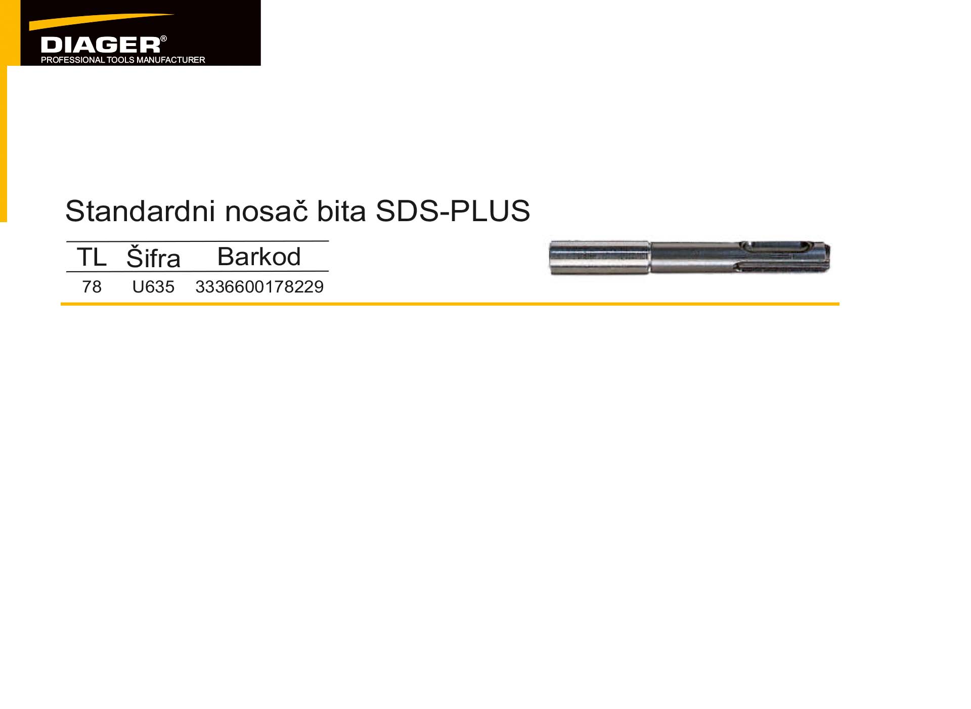 Standardni nosač bita SDS-PLUS
