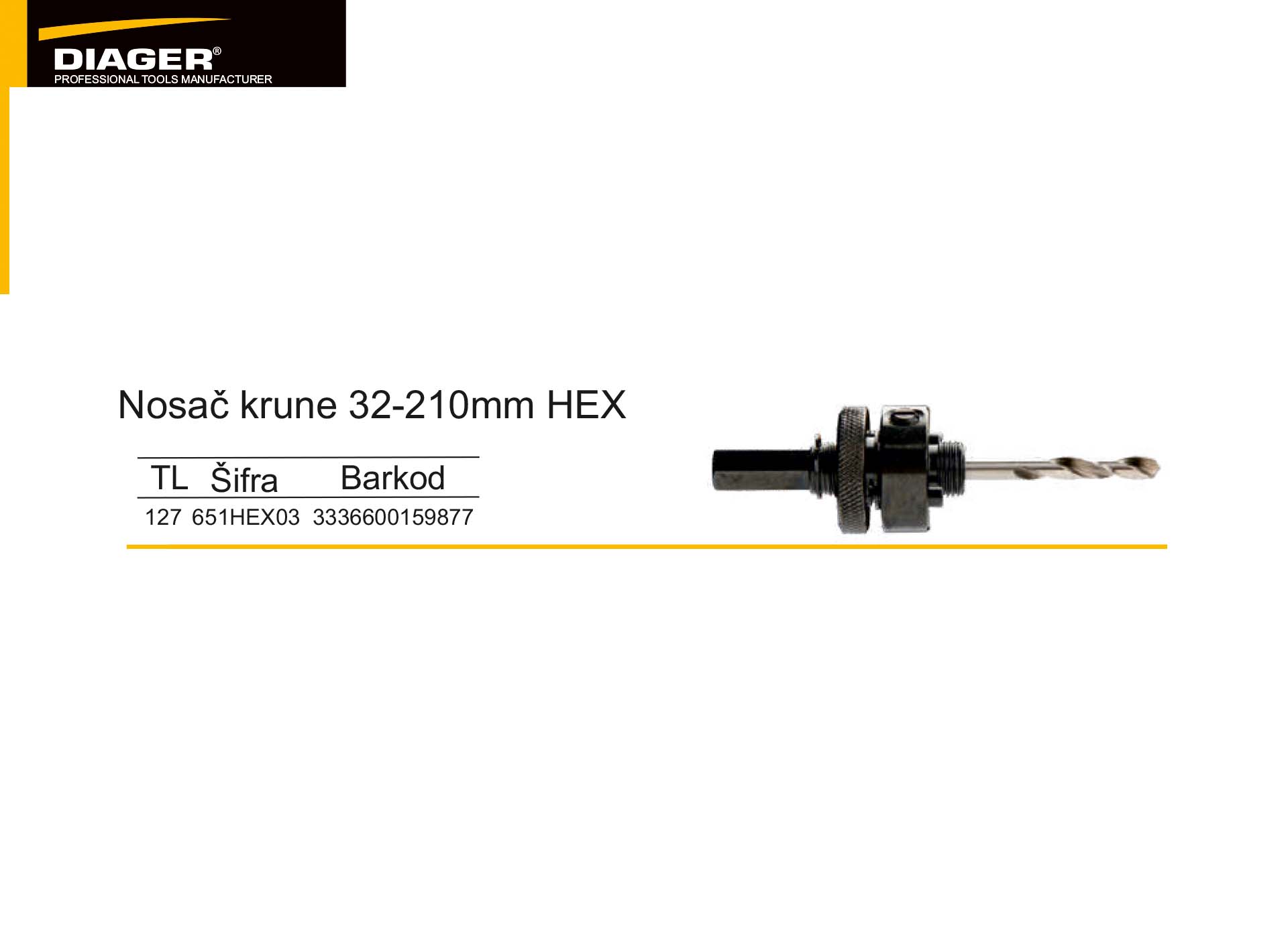 Nosač krune 32-210mm HEX