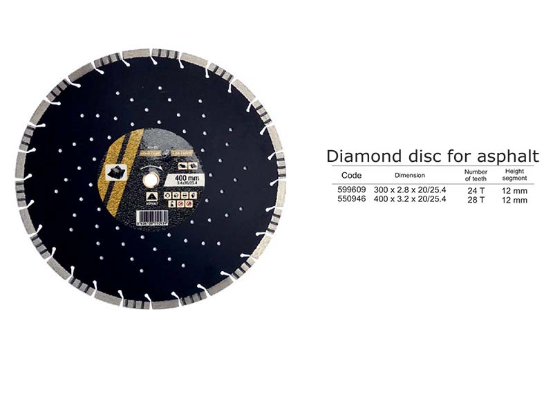 Diamond disc for asphalt