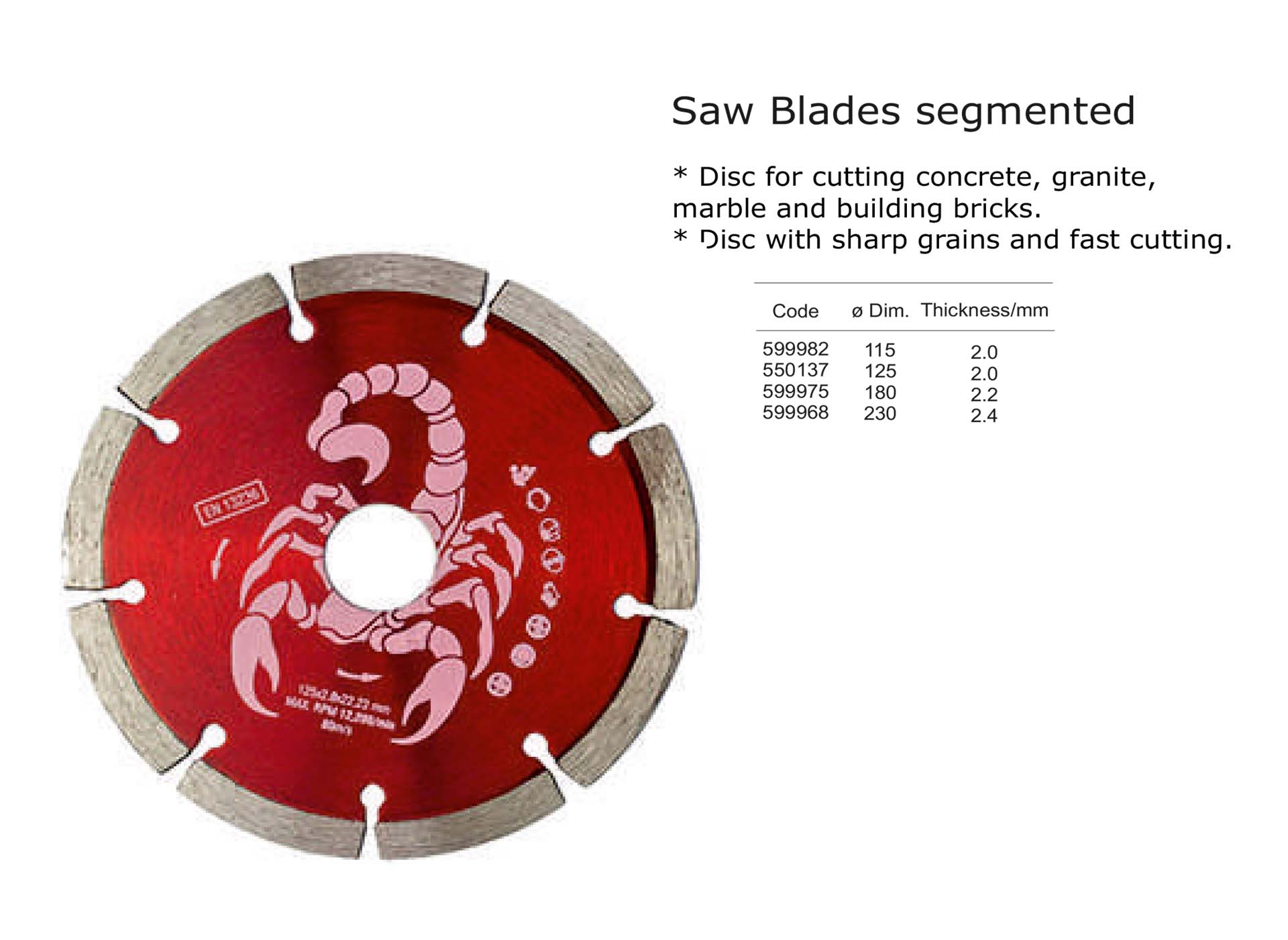 Saw Blades segmented