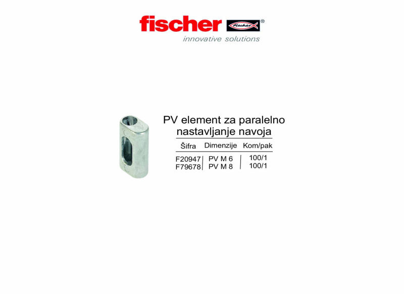 PV element za paralelno nastavljanje navoja