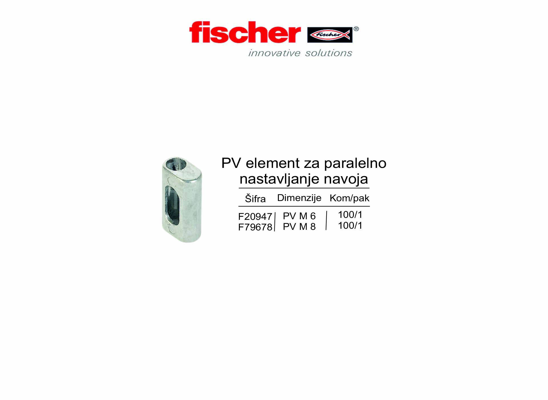 PV element za paralelno nastavljanje navoja