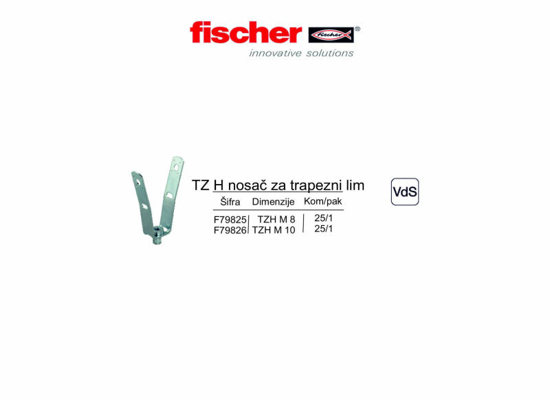TZ H nosač za trapezni lim