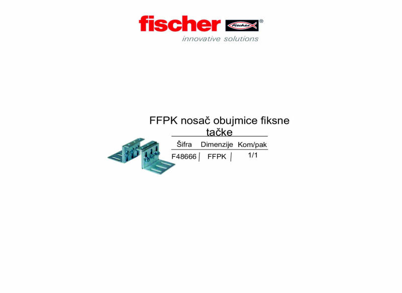 FFPK nosač obujmice fiksne tačke