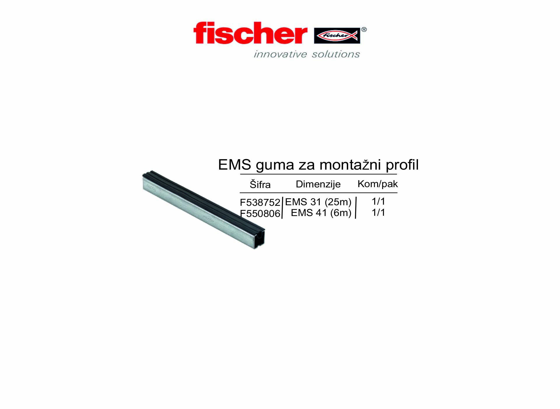 EMS guma za montaŽni profil