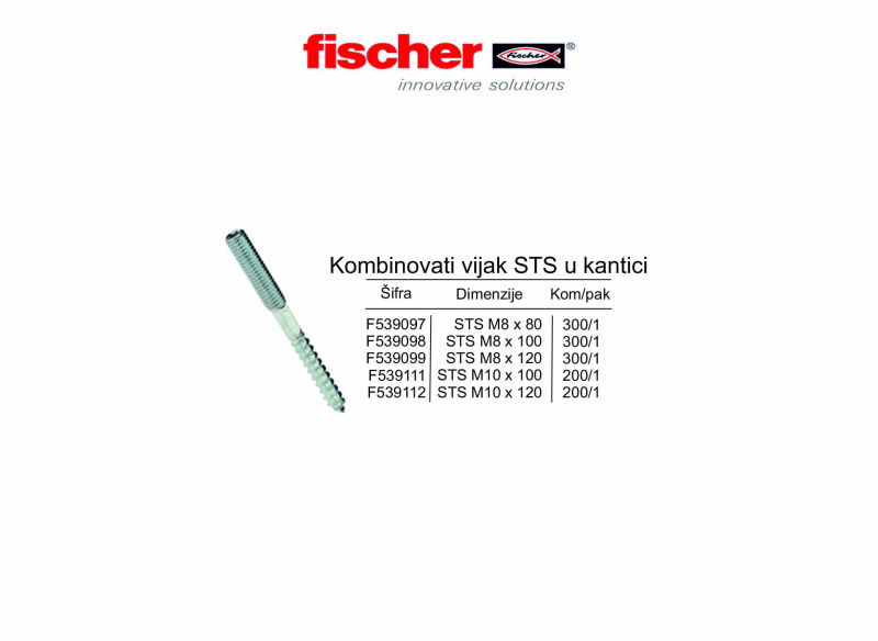 Kombinovati vijak STS u kantici 