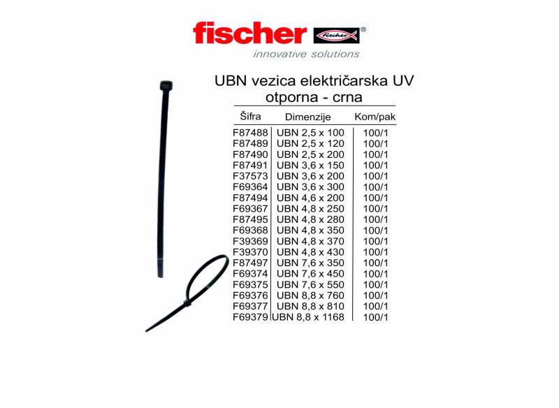 UBN vezica električarska UV otporna - crna