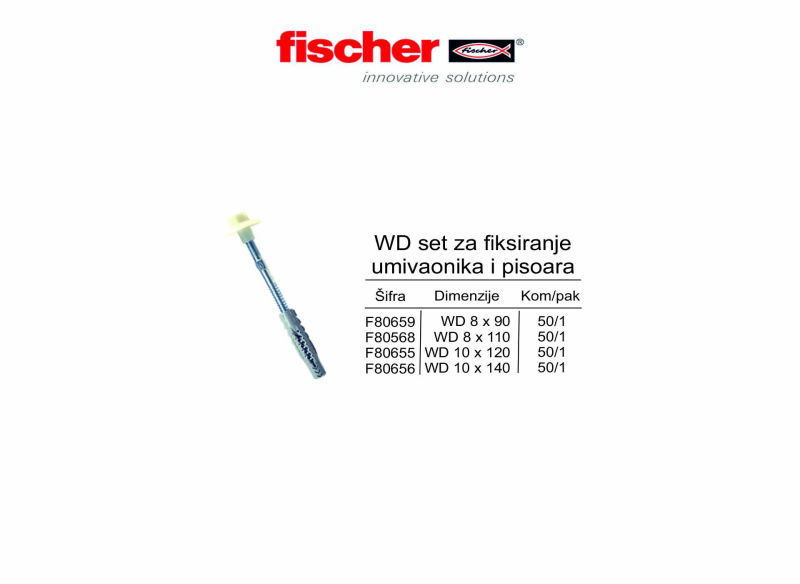 WD set za fiksiranje umivaonika i pisoara