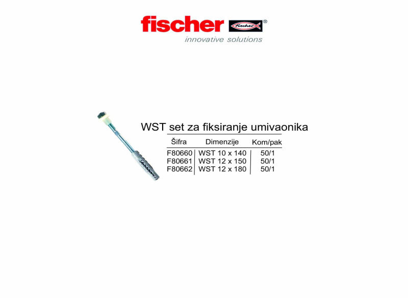 WST set za fiksiranje umivaonika