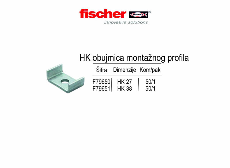 HK obujmica montažnog profila