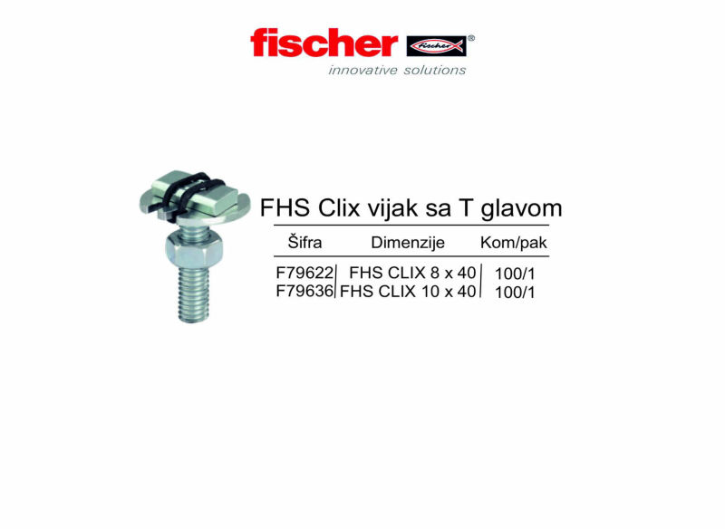 FHS Clix vijak sa T glavom