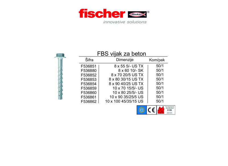 FBS vijak za beton
