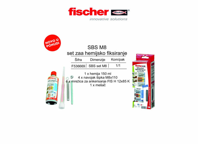 SBS M8 set zaa hemijsko fiksiranje
