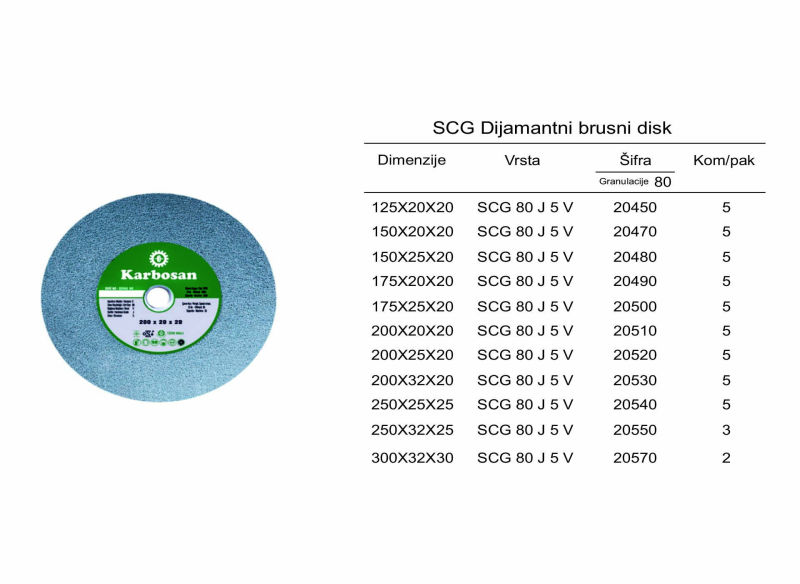 SCG Dijamantni brusni disk