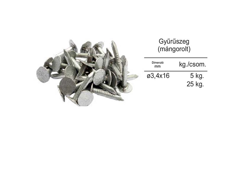 Gyűrűsszeg - mángorolt