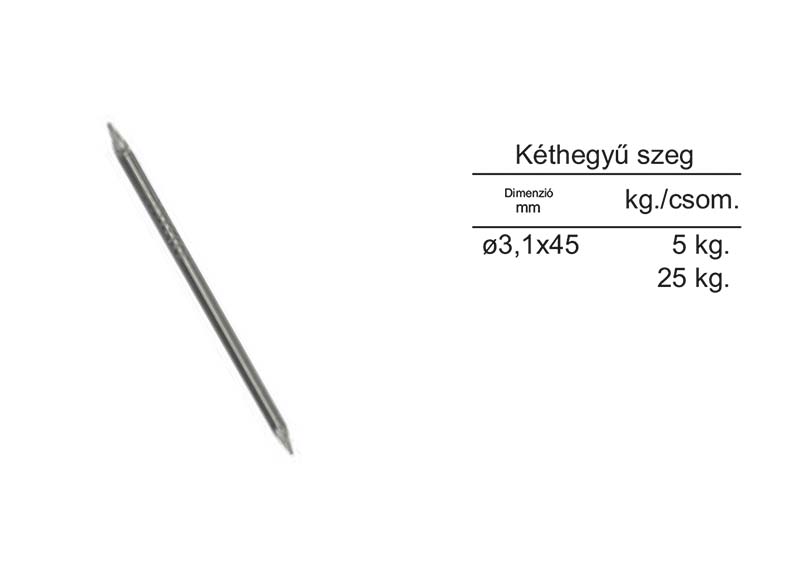 Kéthegyű szeg