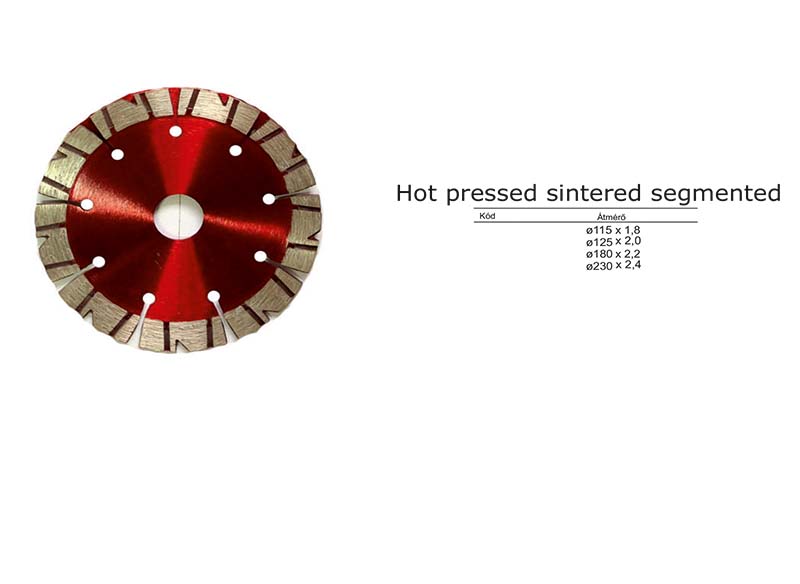 Hot pressed sintered segmented