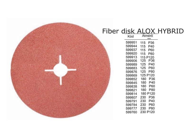 Fiber disc ALOX HYBRID
