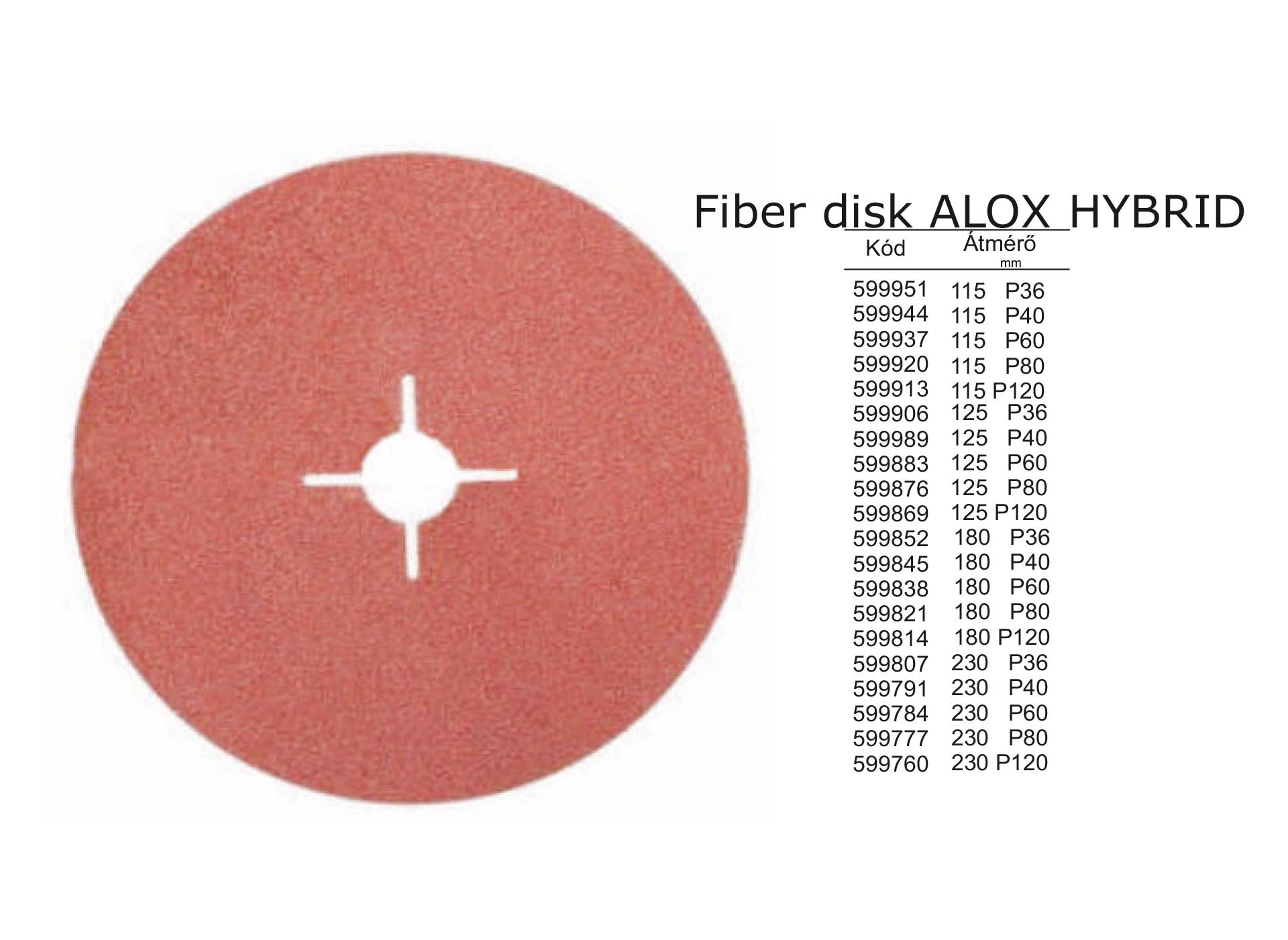 Fiber disc ALOX HYBRID