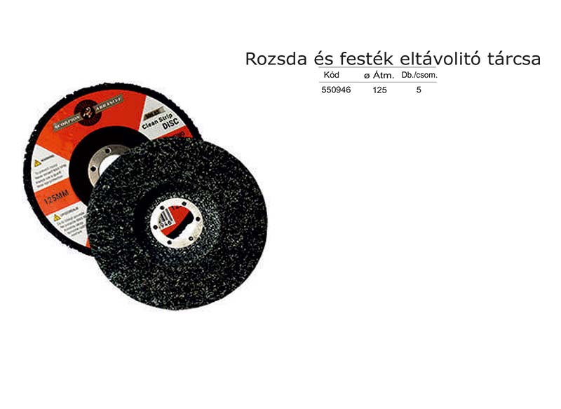 Rozsda és festék eltávolitó tárcsa