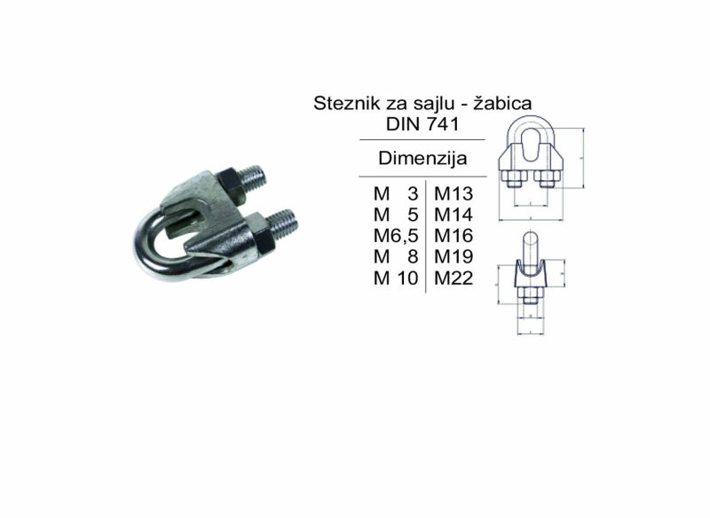 Steznik za sajlu - žabica
