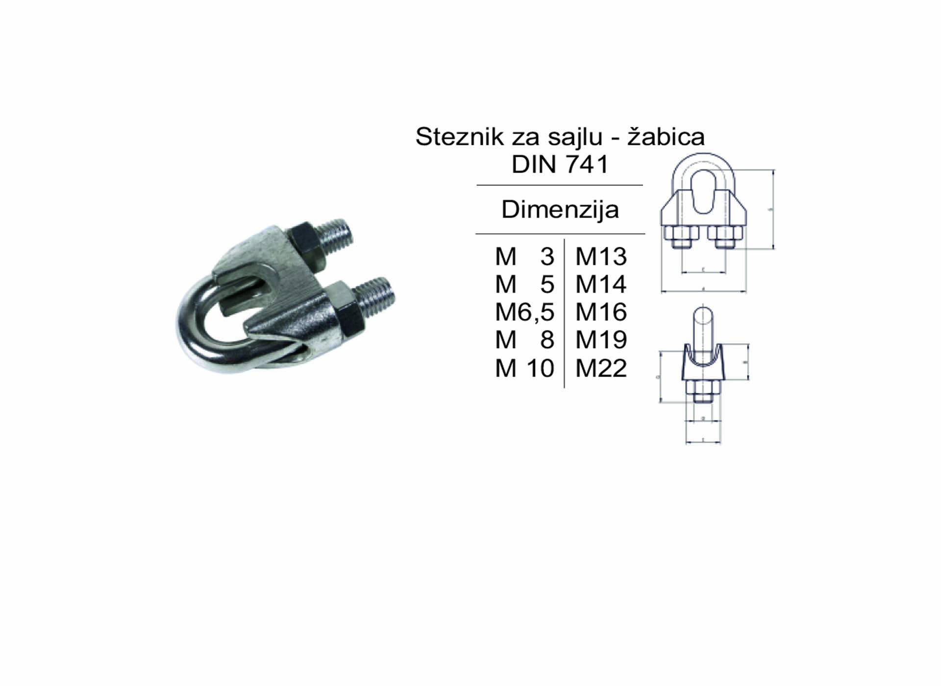 Steznik za sajlu - žabica