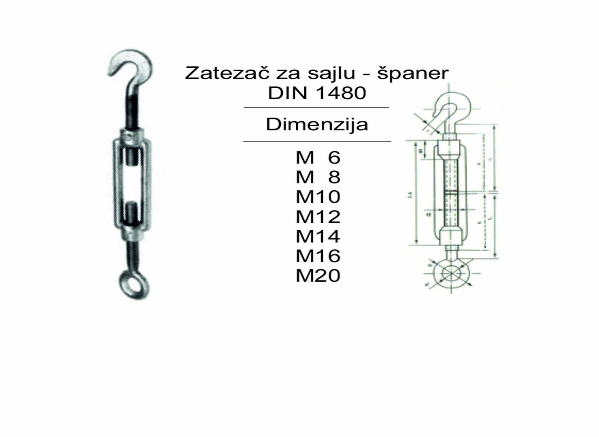 Zatezač za sajlu - španer