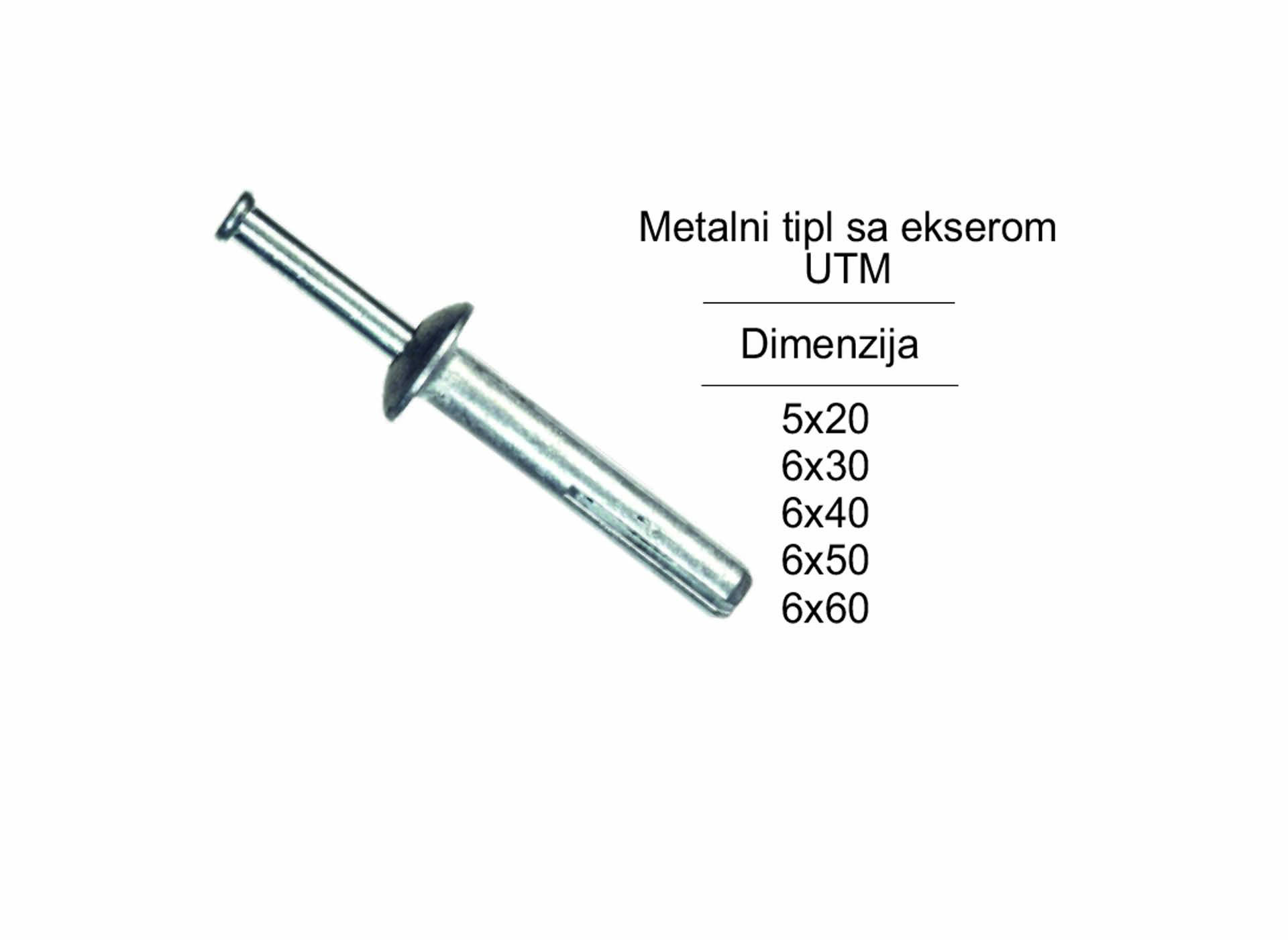 Metalni tipl sa ekserom UTM