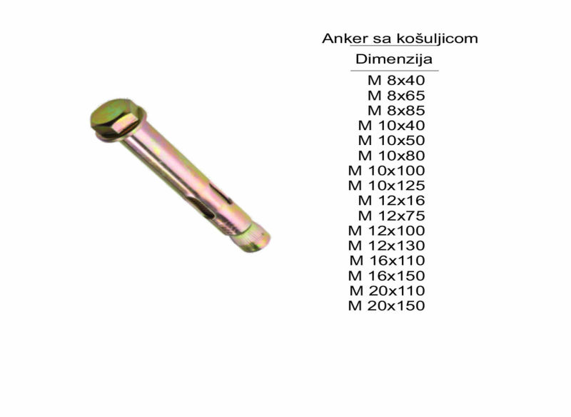 Anker sa košuljicom