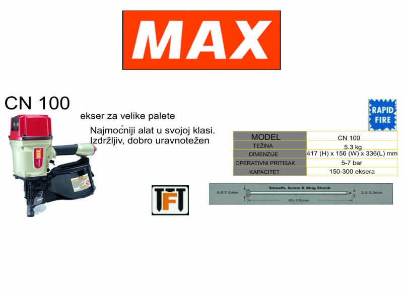 CN 100 ekser za velike palete