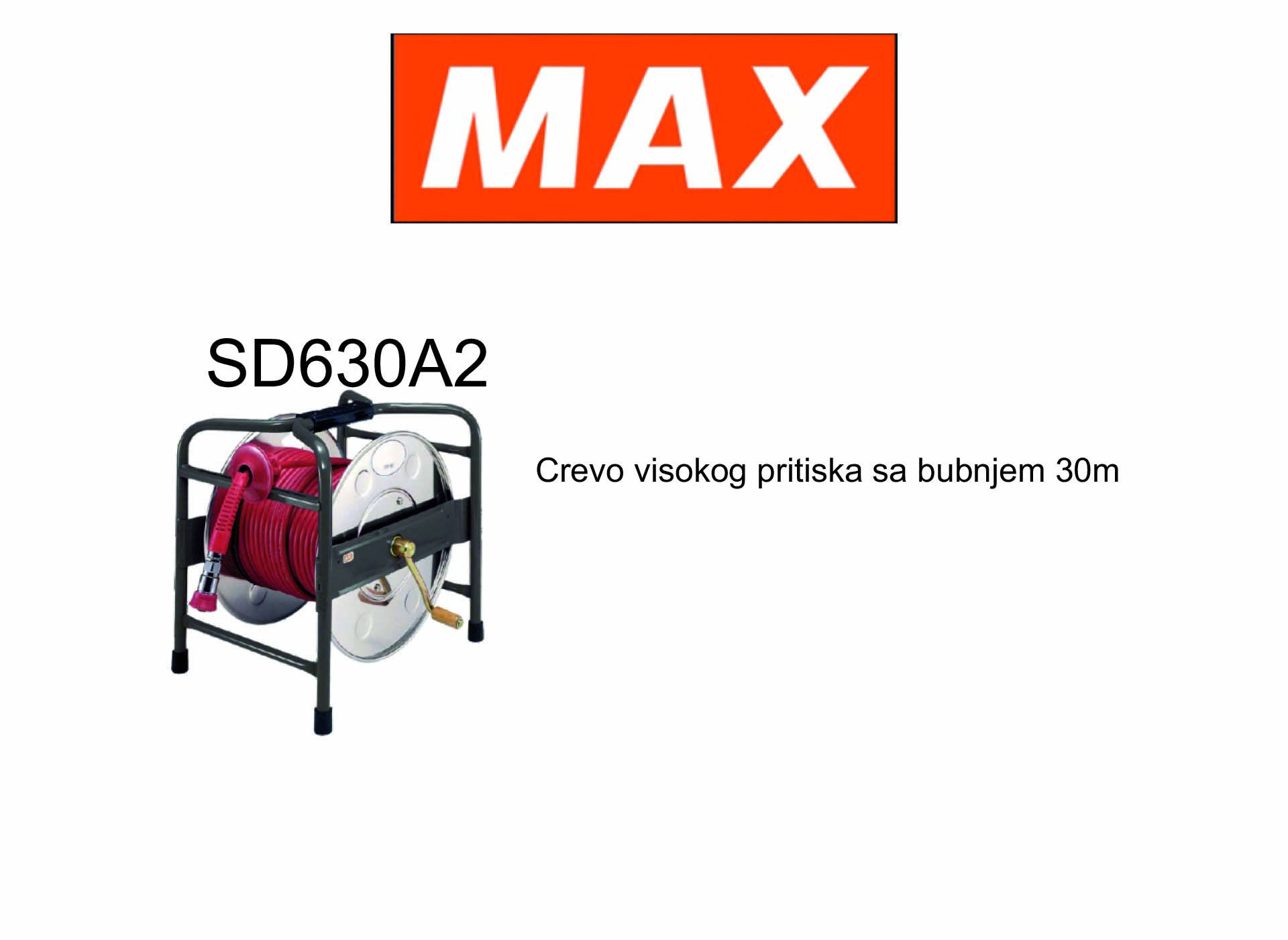 Crevo visokog pritiska sa bubnjem 30m