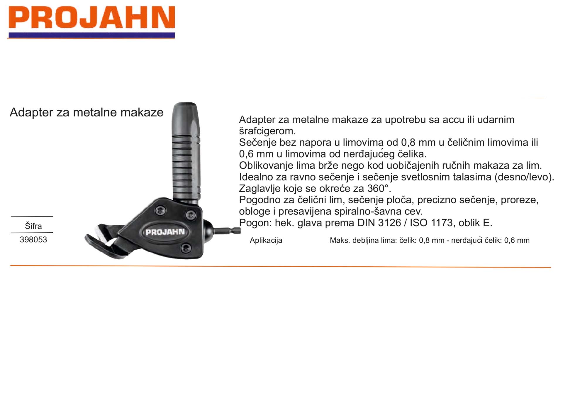 Adapter za metalne makaze