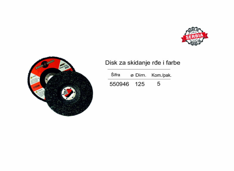 Disk za skidanje rđe i farbe