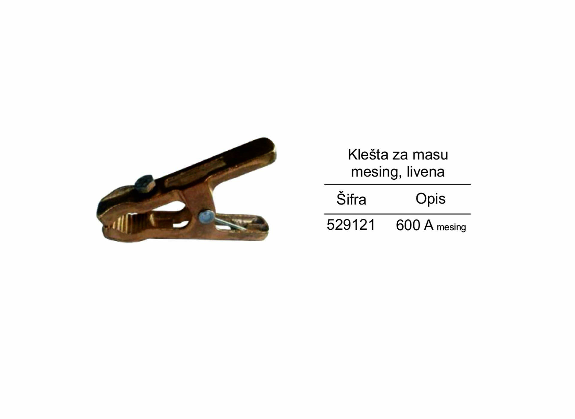 Klešta za masu mesing, livena