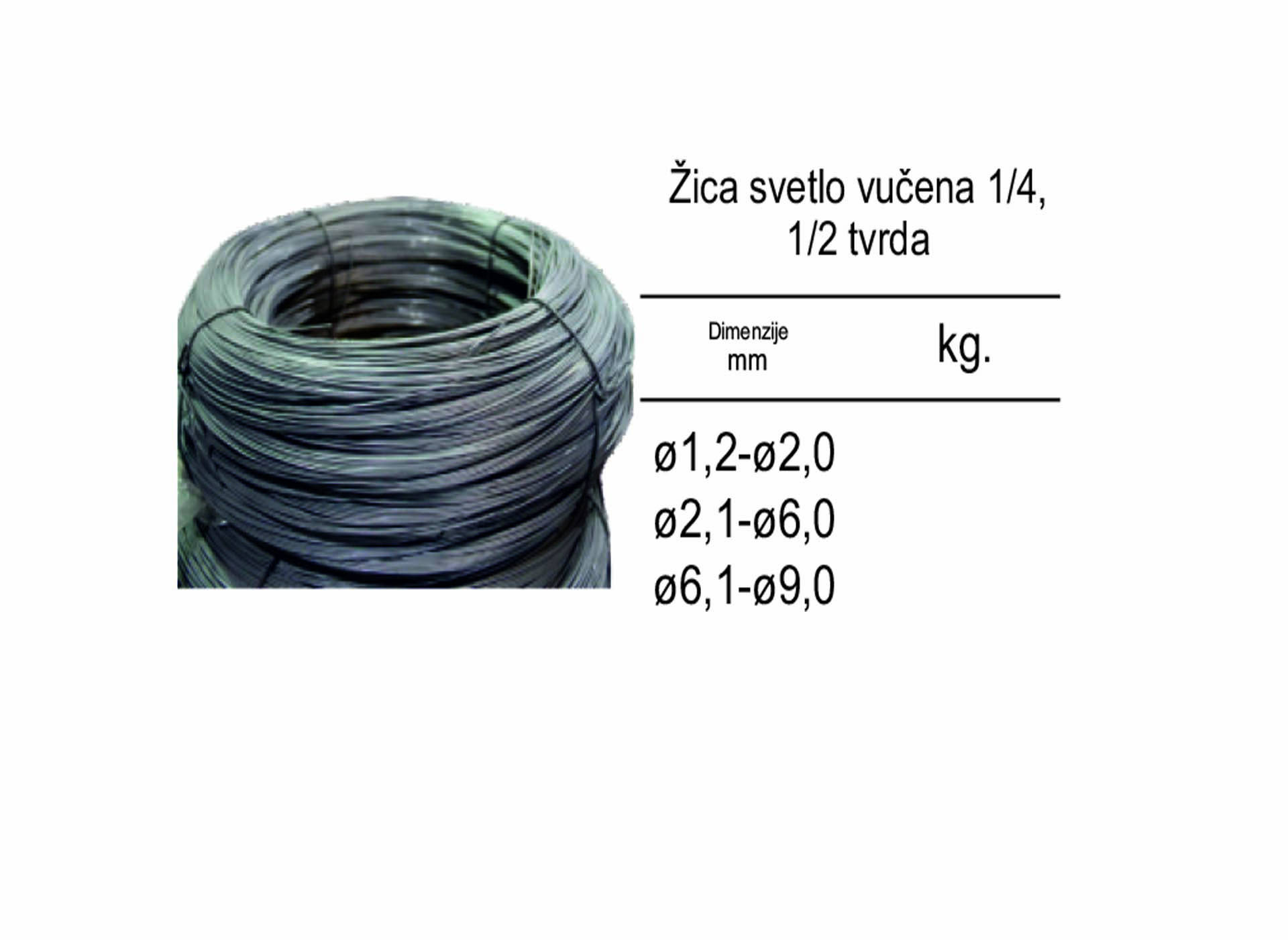 Žica svetlo vučena tvrda
